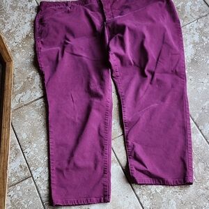 Signature Straight Leg Pants in Berry Plum Inseam 25